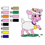 Animal Baby Sheep Embroidery Design